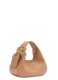 ganni crossbody womanhobo mini grained - c1040004 0sp