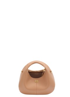 ganni crossbody womanhobo mini grained - c1040004 0sp