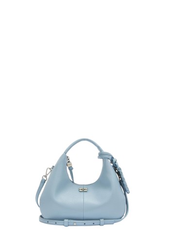 ganni crossbody womanhobo mini grained - c1040002 371