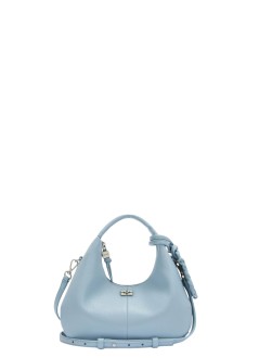 ganni crossbody womanhobo mini grained - c1040002 371