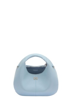 ganni crossbody womanhobo mini grained - c1040002 371