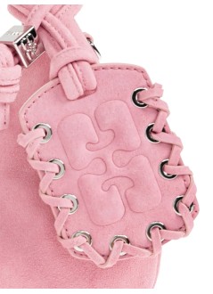 ganni crossbody womanhobo mini suede - c1040014 478