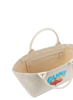 ganni handbag womanmedium trapeze shopper strawberry print - c2080012 zxv
