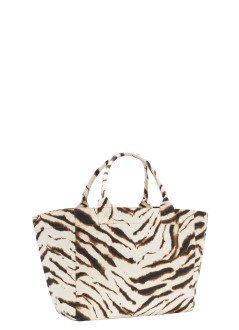 ganni handbag womanxxl shopper zebra - c2080025 135