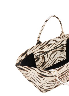 ganni handbag womanxxl shopper zebra - c2080025 135