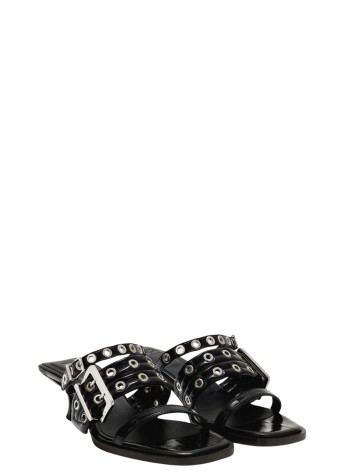 ganni sandal womanbuckle strap mule - d1030010 099 2