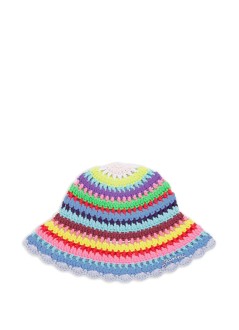 ganni cap womancrochet stripe bucket hat - b3020209 999