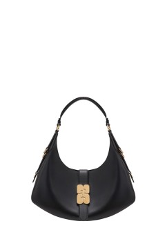 ganni handbag womankat small gold - a6998 099