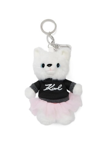 karl lagerfeld llaveros unisex ikon choup ruffle 3d keychain - b3w50013 100