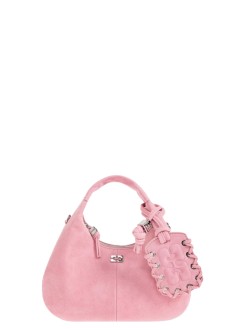ganni crossbody mujer hobo mini suede - c1040014 478