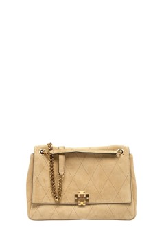 tory burch crossbody mujer charlie quilted suede shoulder bag - 183357251 251