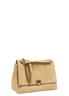 tory burch crossbody mujer charlie quilted suede shoulder bag - 183357251 251
