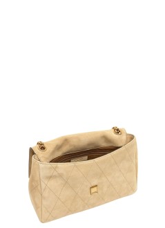 tory burch crossbody mujer charlie quilted suede shoulder bag - 183357251 251