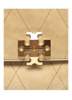 tory burch crossbody mujer charlie quilted suede shoulder bag - 183357251 251