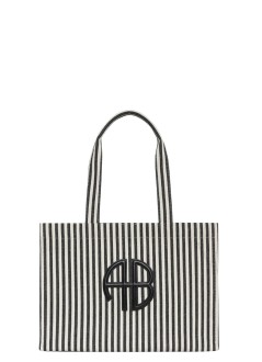 anine bing handbag womanlara tote - a1312230str21 white black