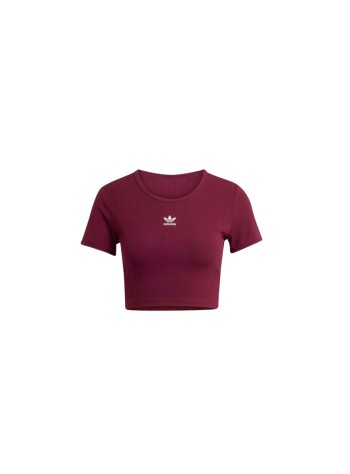 adidas originals top womaness rib tee - kd3838 maroon