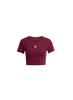 adidas originals top womaness rib tee - kd3838 maroon