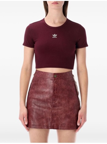 adidas originals top womaness rib tee - kd3838 maroon 2