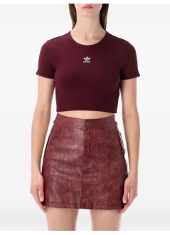 adidas originals top womaness rib tee - kd3838 maroon