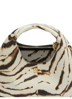 ganni crossbody womanhobo mini zebra - c1040013 135
