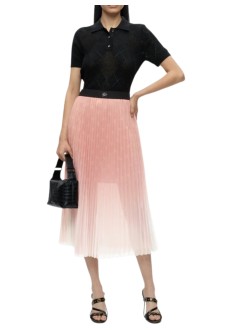 karl lagerfeld falda mujer pleated mesh skirt - b3w12005 c17