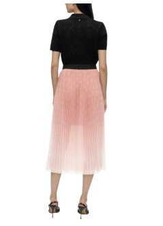 karl lagerfeld falda mujer pleated mesh skirt - b3w12005 c17
