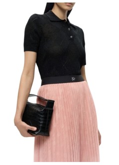 karl lagerfeld falda mujer pleated mesh skirt - b3w12005 c17