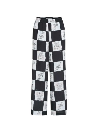 karl lagerfeld pant  womanprinted fluid pants - b3w10105 a48