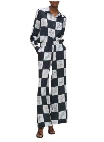 karl lagerfeld pant  womanprinted fluid pants - b3w10105 a48 2
