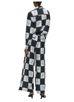 karl lagerfeld pant  womanprinted fluid pants - b3w10105 a48