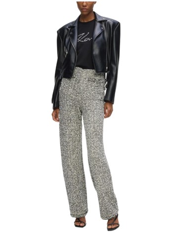 karl lagerfeld top womankarl boucle t-shirt - b3w17089 999 2