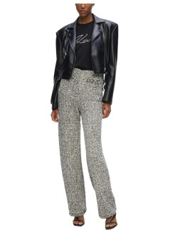 karl lagerfeld top womankarl boucle t-shirt - b3w17089 999