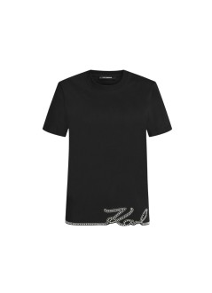 karl lagerfeld top womansignature hem t-shirt - b3w17065 999