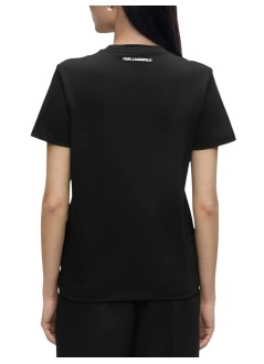 karl lagerfeld top womansignature hem t-shirt - b3w17065 999
