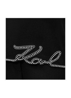 karl lagerfeld top womansignature hem t-shirt - b3w17065 999