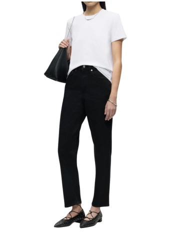 karl lagerfeld top womansignature hem t-shirt - b3w17065 100 2