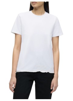 karl lagerfeld top womansignature hem t-shirt - b3w17065 100