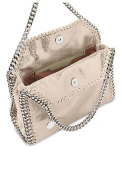 stella mccartney crossbody womanfalabella mini bag eco shiny dotted chamois w/palladium col - 371223wp0301 5910