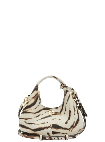 ganni crossbody mujer hobo mini zebra - c1040013 135