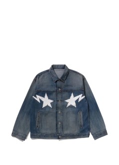 bape outerwear mancolor stone denim jacket m - 1l80140002 indigo