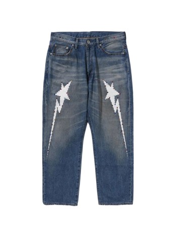 bape denim mancolor stone 13 oz denim pants m - 1l80150002 indigo