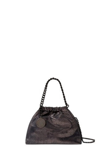 stella mccartney handbag mujer falabella mini drawstring bag eco shiny dotted chamois w/da - 7b0144wp0489 4018