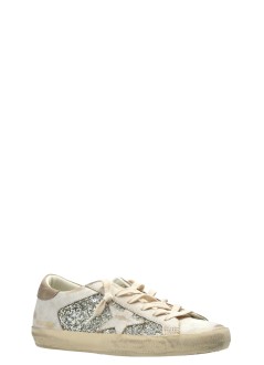 golden goose sneaker womansuper star glitter and leather upper leather star suede hee - gwf00103f008901 10931