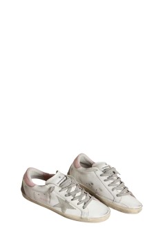 golden goose sneaker womansuper-star leather upper and heel suede star and spur cream - gwf00102f002569 10914