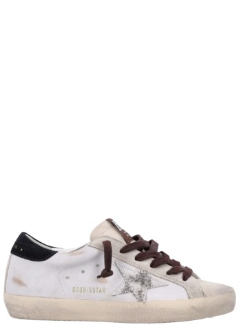 golden goose sneaker womansuper star suede toe tongue and heel leather upper pois hor - gwf00101f008746 12526
