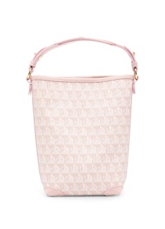 anya hindmarch crossbody mujer i am a plastic bag mini bucket in recycled canvas with silk - 5050925208581 shell pink