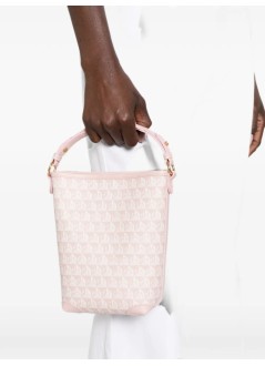 anya hindmarch crossbody mujer i am a plastic bag mini bucket in recycled canvas with silk - 5050925208581 shell pink