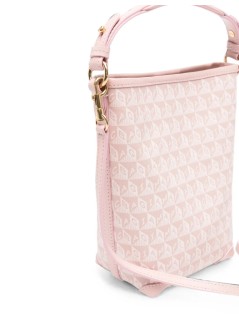 anya hindmarch crossbody mujer i am a plastic bag mini bucket in recycled canvas with silk - 5050925208581 shell pink