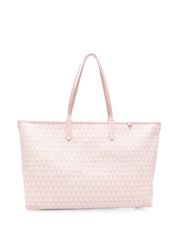 anya hindmarch handbag womani am a plastic bag  zipped tote in recycled canvas with  si - 5050925208598 shell pink