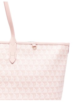 anya hindmarch handbag mujer i am a plastic bag  zipped tote in recycled canvas with  si - 5050925208598 shell pink